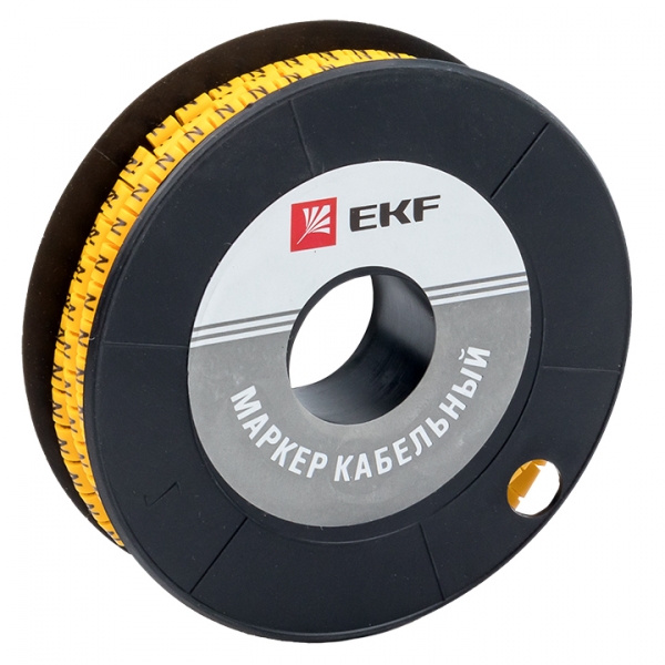 EKF PROxima Маркер кабельный 4,0 мм2 &quot;N&quot; (500 шт.) (ЕС-2)
