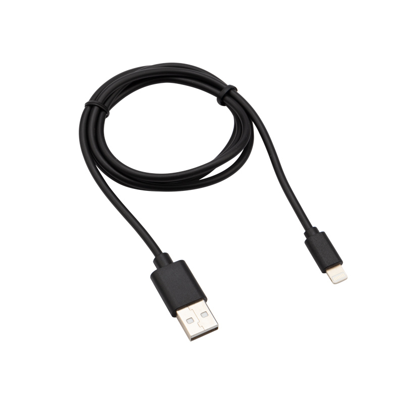 Кабель USB-Lightning для iPhone/2A/1m/PVC/black/ Rexant