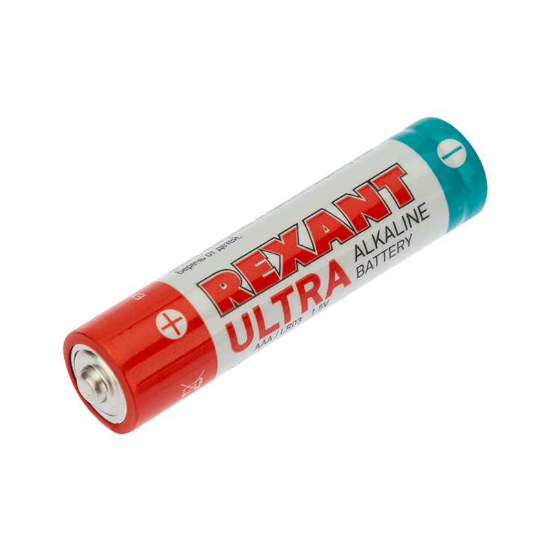 Ультра алкалиновая батарейка AAA/LR03 1,5 V 1300 mAh Rexant