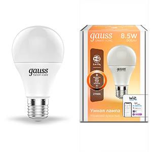 Gauss Лампа Smart Home A60 8,5W 806lm 2700К E27 диммируемая LED