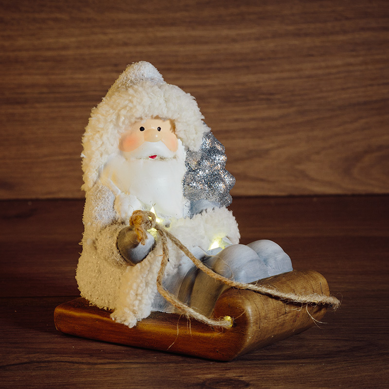 NEON-NIGHT Керамическая фигурка &quot;Дед Мороз на санях&quot; 13*9,5*14 см