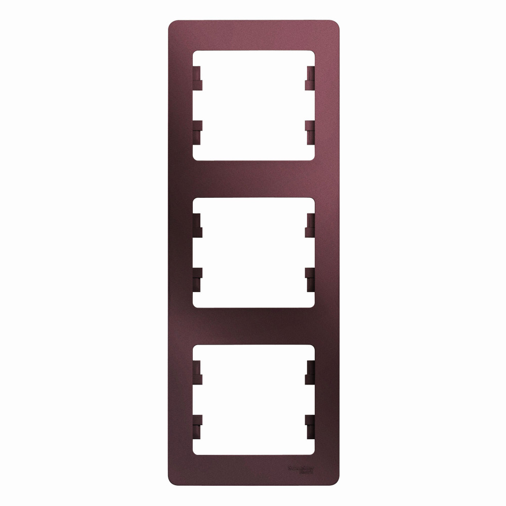 SE Glossa 3-постовая Рамка, вертикальная, баклажановый