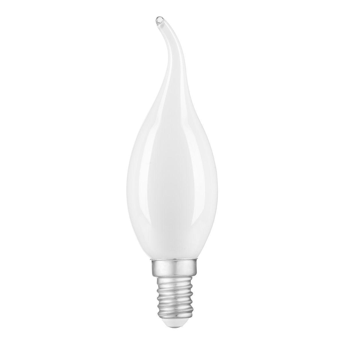 Gauss Лампа Filament Свеча на ветру 9W 610lm 4100К Е14 milky диммируемая LED