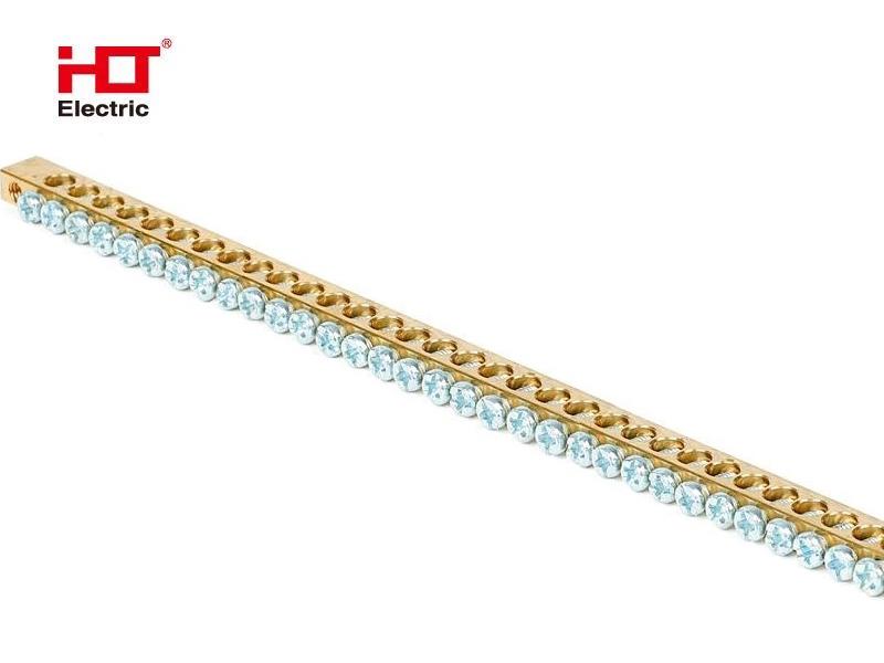 Шина PEN "земля-ноль" 6х9мм 168/2 1000 мм (168 4групп/креп по краям) HLT