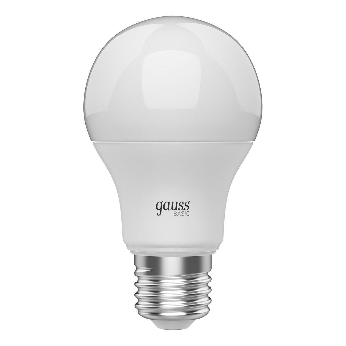 Gauss Лампа Basic A60 9,5W 820lm 4100K E27 LED