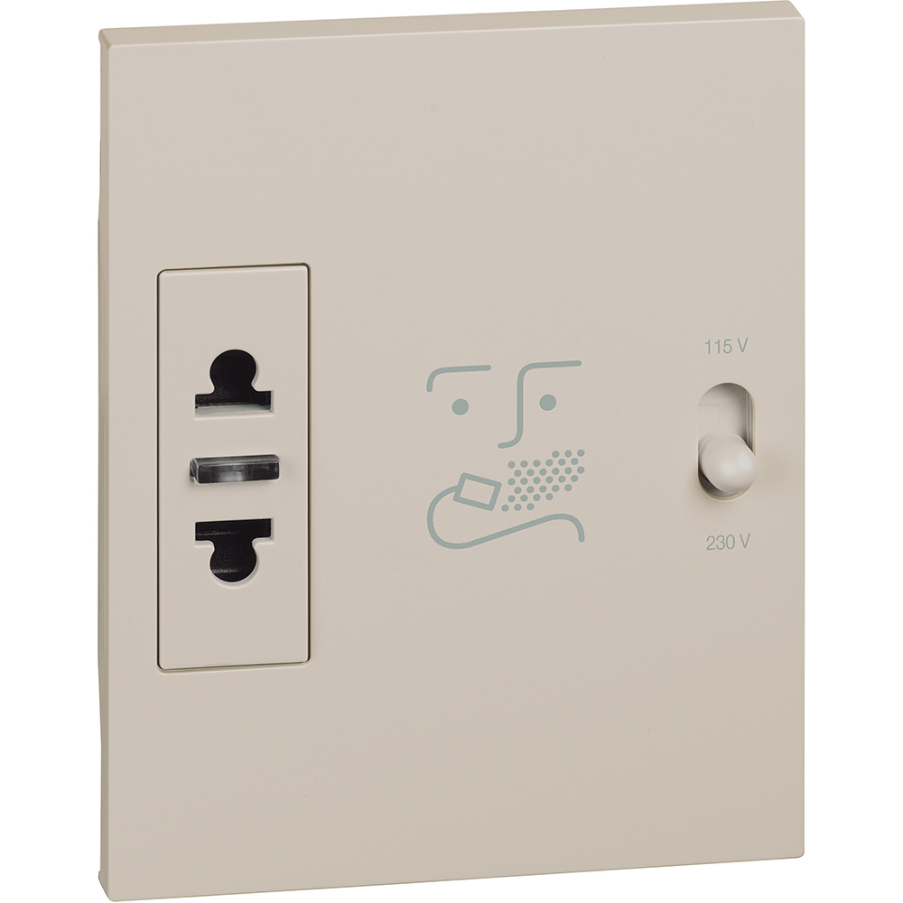 BT Living now Песочный Механизм Розетка для электробритв 230В-127/230В 20ВА 3 мод