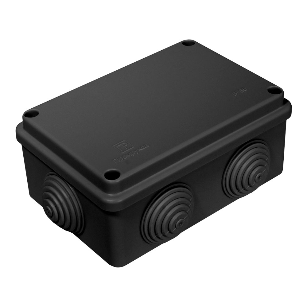 Коробка распределительная Промрукав 40-0340-9005 для о/п безгалогенная (HF) черная 120х80х50 (64шт/кор)