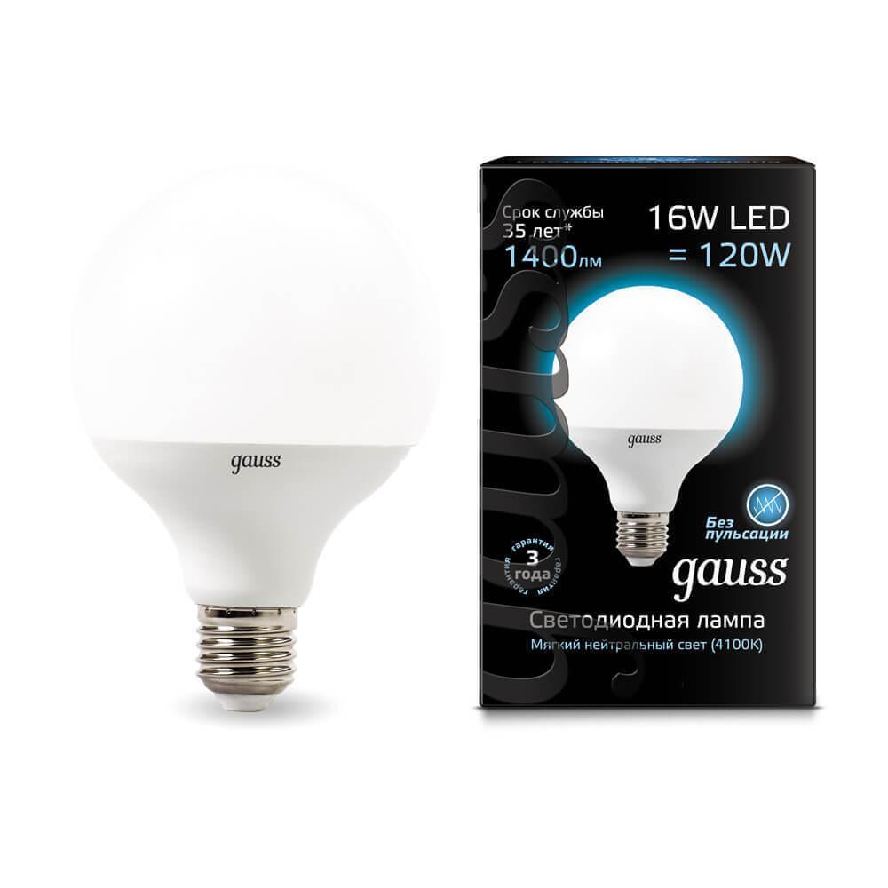Gauss Лампа G95 16W 1540lm 4100K E27 LED