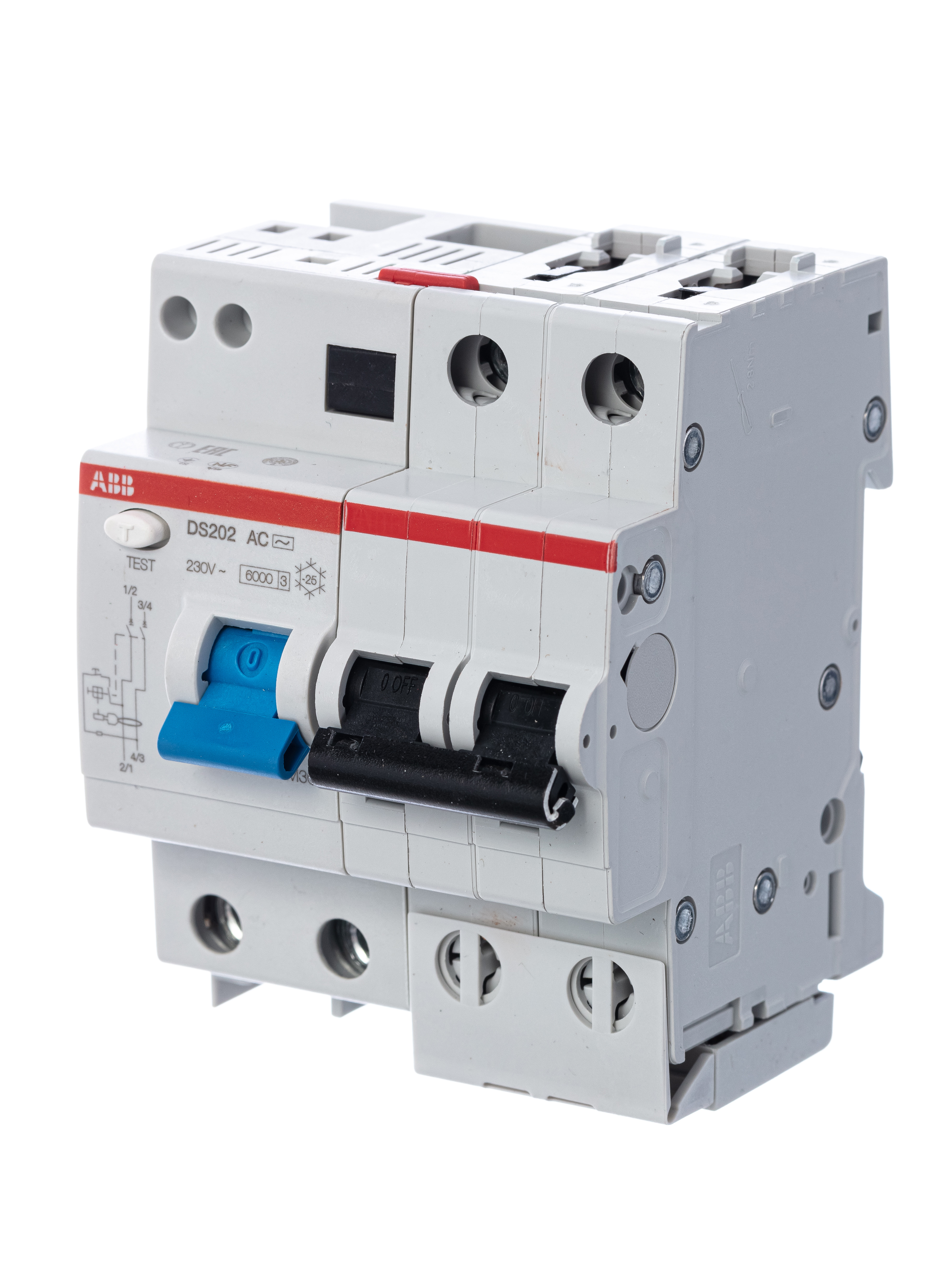 ABB Выключатель автоматический дифференциального тока 4мод. DS202 AC-B10/0,03