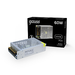 Gauss Блок питания LED STRIP PS 60W 12V 2