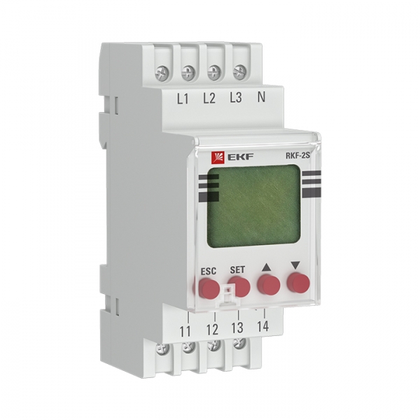EKF PROxima Реле контроля фаз с LCD дисплеем (с нейтралью) RKF-2S
