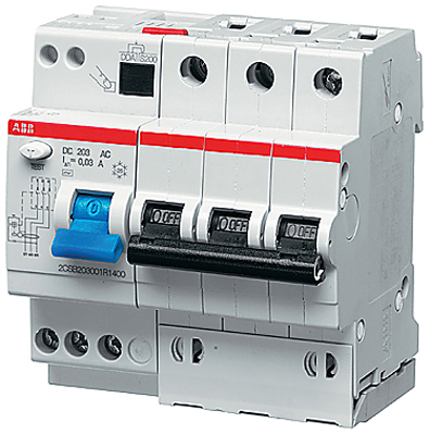 ABB Выключатель автоматический дифференциального тока 5мод. DS203 M A-C40/0,03