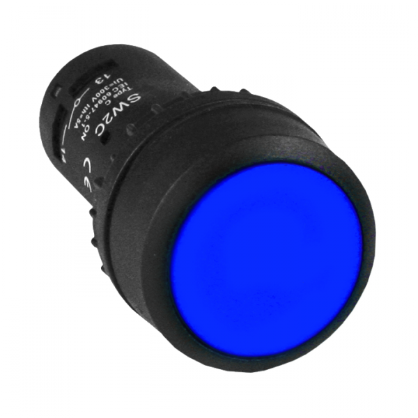 EKF PROxima Кнопка SW2C-11 возвратная синяя NO+NC