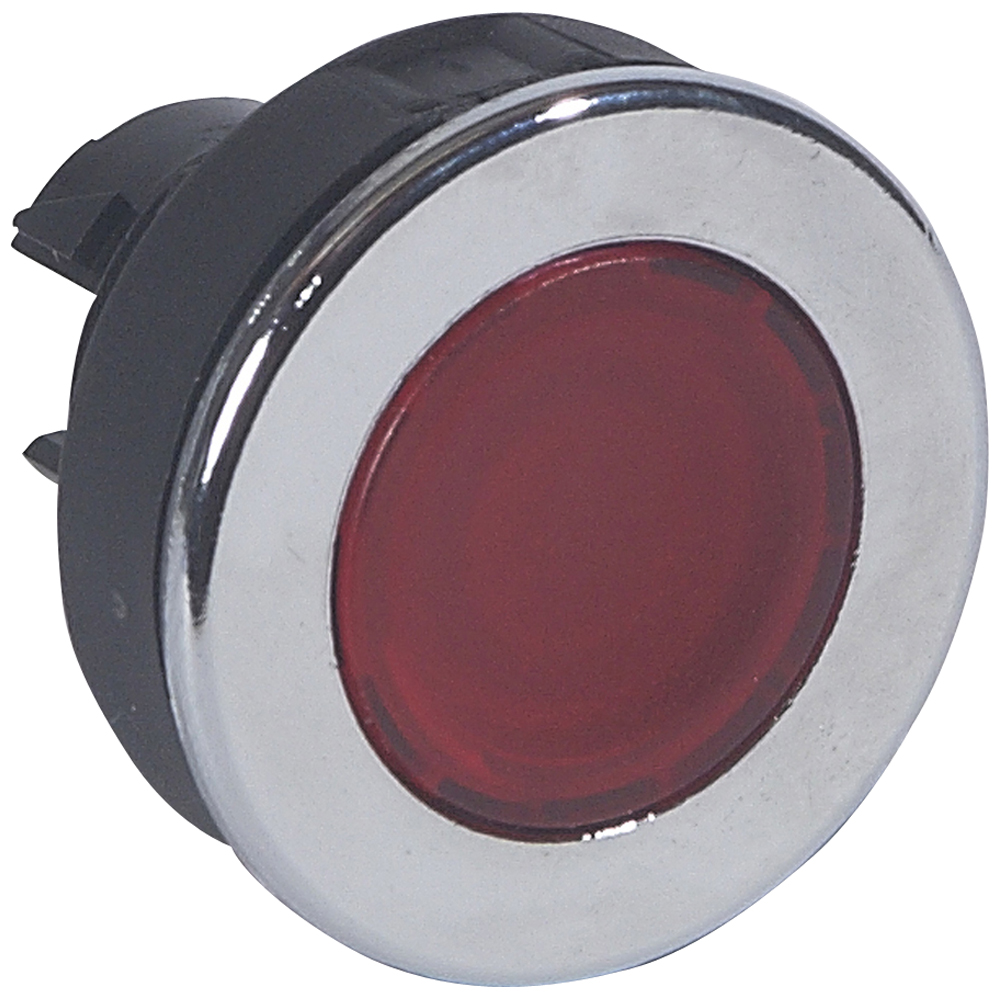 Legrand Osmoz Скрытая головка с утопленным толкателем ∅ 30 с подсветкой кнопка ''нажал вкл., нажал откл.'' красный