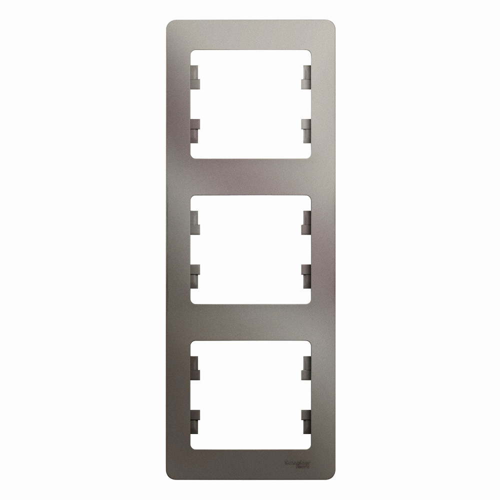 SE Glossa 3-постовая Рамка, вертикальная, платина