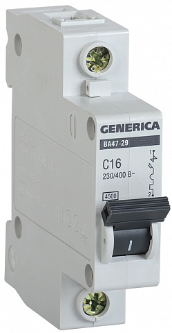 IEK GENERICA Автоматический выключатель ВА47-29 1Р 20А 4,5кА (С)