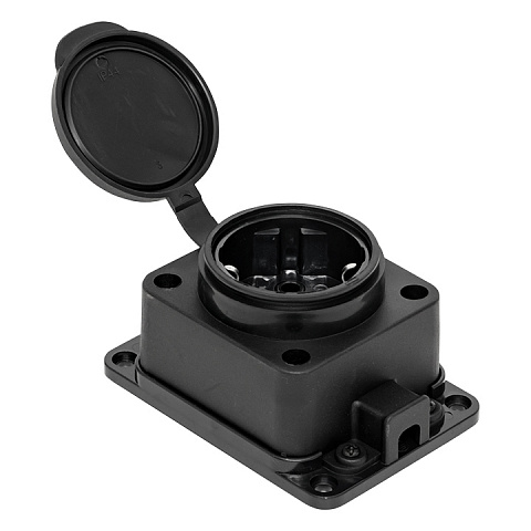 EKF Basic Розетка настенная с защитной крышкой каучуковая 230В 2P+PE 16A IP44