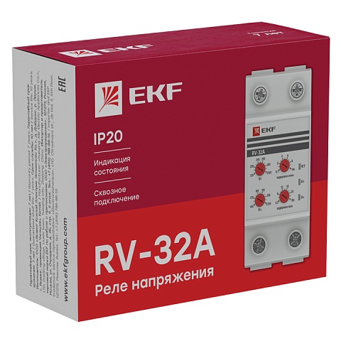 EKF PROxima Реле напряжения (сквозное подкл.) RV-32A