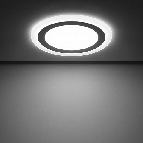 Gauss Светильник Backlight круг 12+4W 960lm 4000K 180-265V IP20 монт Ø170 190*31мм 3 реж LED