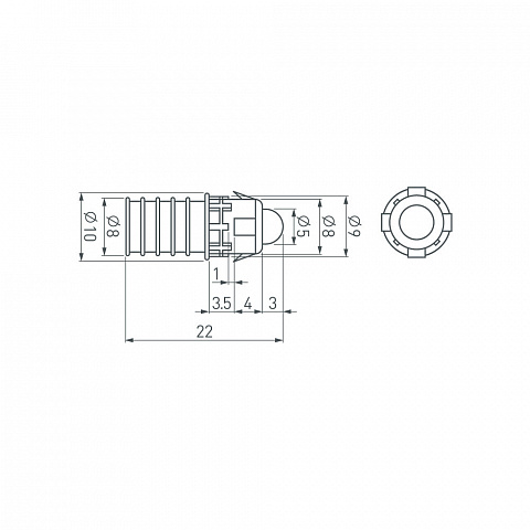 Arlight Модуль герметичный ARL-D9-B 5V Red (Закрытый, IP67)