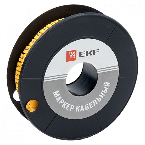 EKF PROxima Маркер кабельный 6,0 мм2 "3" (350 шт.) (ЕС-3)