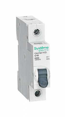 Systeme Electric City9 Set Автоматический выключатель (АВ) С 16А 1P 6kA 230В