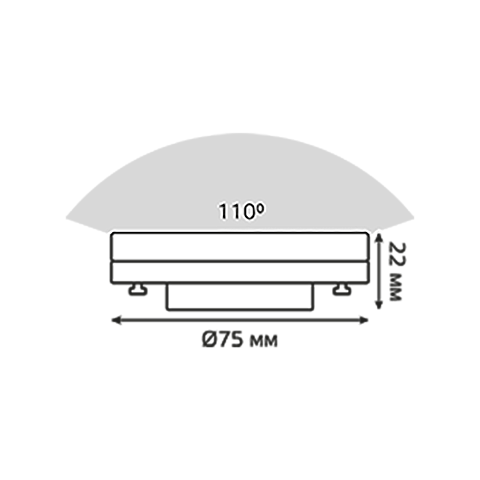Gauss Лампа Basic GX53 9W 770lm 4100K диммируемая LED 1/10/100