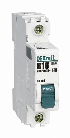 DEKraft ВА-101 Автоматический выключатель 1Р 16А (B) 4,5кА