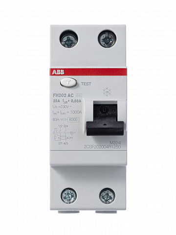 ABB FH202AC УЗО 2P 25A 30mA (AC)