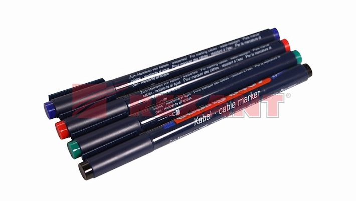 REXANT Набор маркеров E-8407#4S 0.3мм (для маркировки кабелей) набор:черный,красный,зеленый,синий