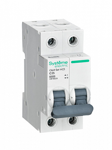 Systeme Electric City9 Set Автоматический выключатель (АВ) С 25А 2P 6kA 230В