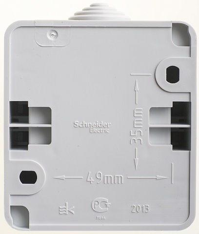 SE Этюд IP44 О/У 1-клавишный Выключатель с подсветкойкой 10 АХ, серый, Россия