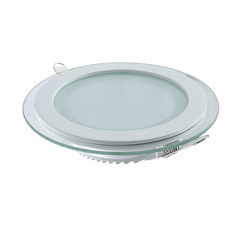 Gauss Светильник Glass круг 18W 1480lm 4000K 220-240V IP20 монт Ø155 200*30 с дек стеклом LED