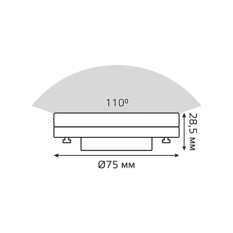 Gauss Лампа Basic GX53 9W 770lm 3000K диммируемая LED 1/10/100