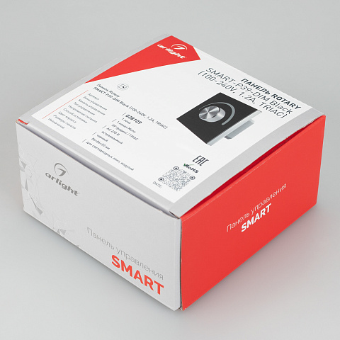 Arlight Панель SMART-P37-DIM-IN Black (230V, 1.2A, TRIAC, Rotary, 2.4G) (IP20 Пластик, 5 лет)