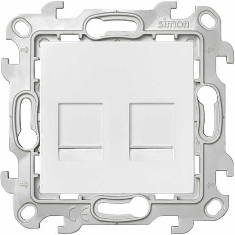 Simon 24 Белая Розетка 2хRJ45 кат. 5е UTP