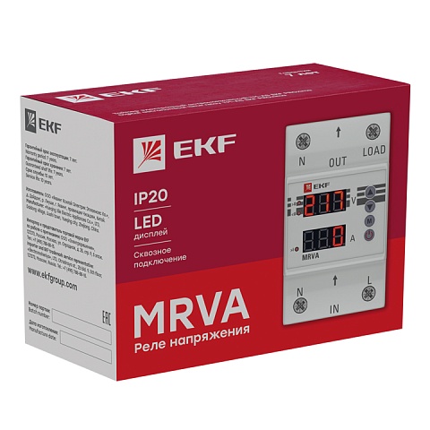 EKF PROxima Реле напряжения и тока с дисплеем MRVA 50A