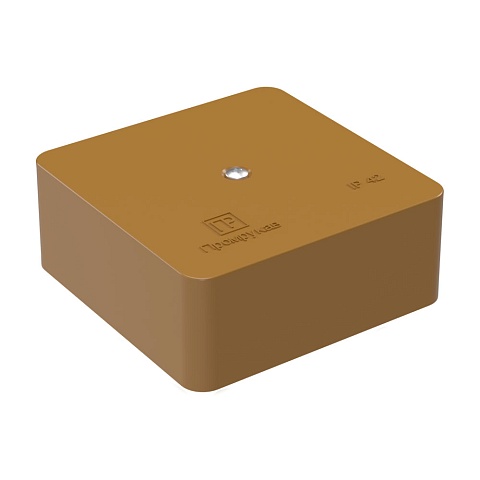 Коробка универсальная для кабель-канала Промрукав 40-0450 безгалогенная (HF) бук 75х75х30 (90шт/кор)