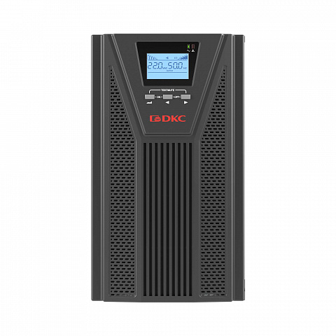 Онлайн ИБП ДКС серии Small Tower, 2000 ВА/1800 Вт, 1/1, 4xSchuko, EPO, USB, RS-232, RJ45, 6x7Ач
