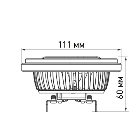 Arlight Лампа AR111-FORT-G53-12W-DIM Day4000 (Reflector, 24 deg, драйвер 350mA) (Металл)