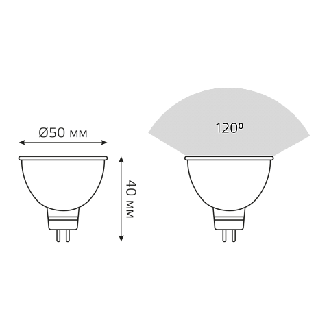 Gauss Лампа Elementary MR16 3.5W 290lm 3000K GU5.3 LED