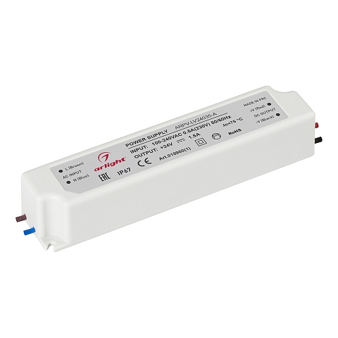 Arlight Блок питания ARPV-LV24035-A (24V, 1.5A, 35W) (IP67 Пластик, 3 года)