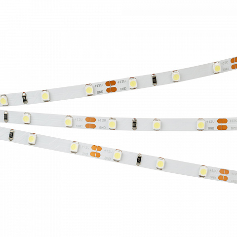 Arlight Светодиодная лента RT-A60-5mm 12V Warm3000 (4.8 W/m, IP20, 2835, 5m) (узкая)