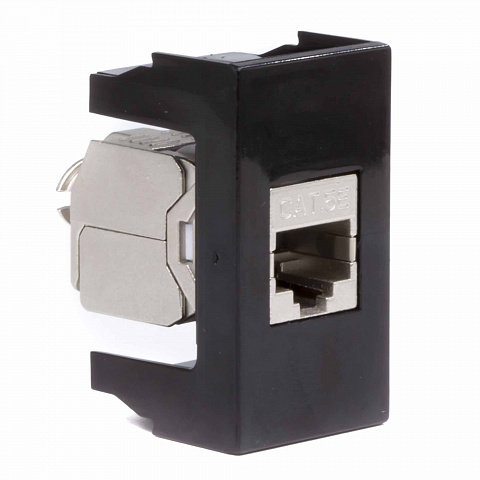 DKC Розетка RJ-45 кат5E,экр,Viva,1 мод.,черн