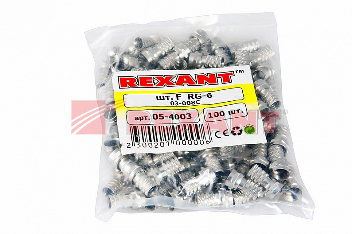 Разъем F-Разъем RG-6 Rexant