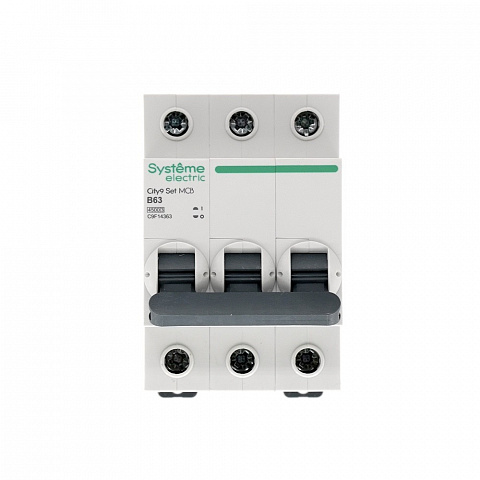Systeme Electric City9 Set Автоматический выключатель (АВ) B 63А 3P 4.5kA 400В