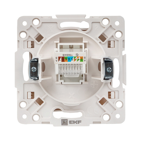 EKF PROxima Стокгольм Белый Розетка RJ-45