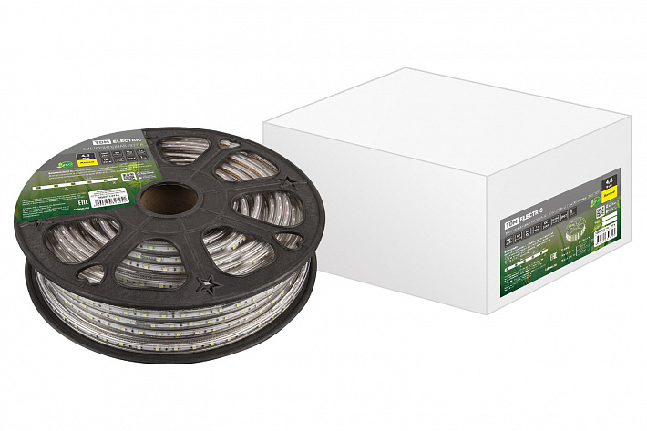 TDM Лента светодиодная SMD2835-60 LED/м-220 В-4,8 Вт/м-IP67-жёлтый (30м)