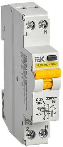 IEK KARAT Дифференциальный автоматический выключатель АВДТ32МL С25 10мА KARAT