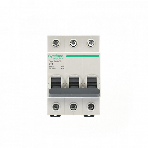 Systeme Electric City9 Set Автоматический выключатель (АВ) B 10А 3P 6kA 400В